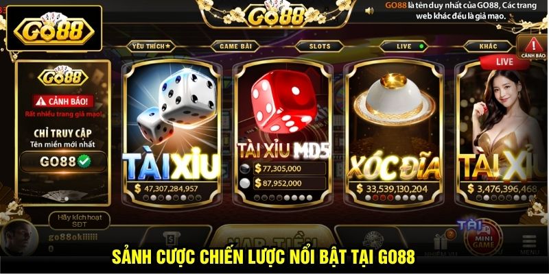 Sảnh cược chiến lược nổi bật tại GO88